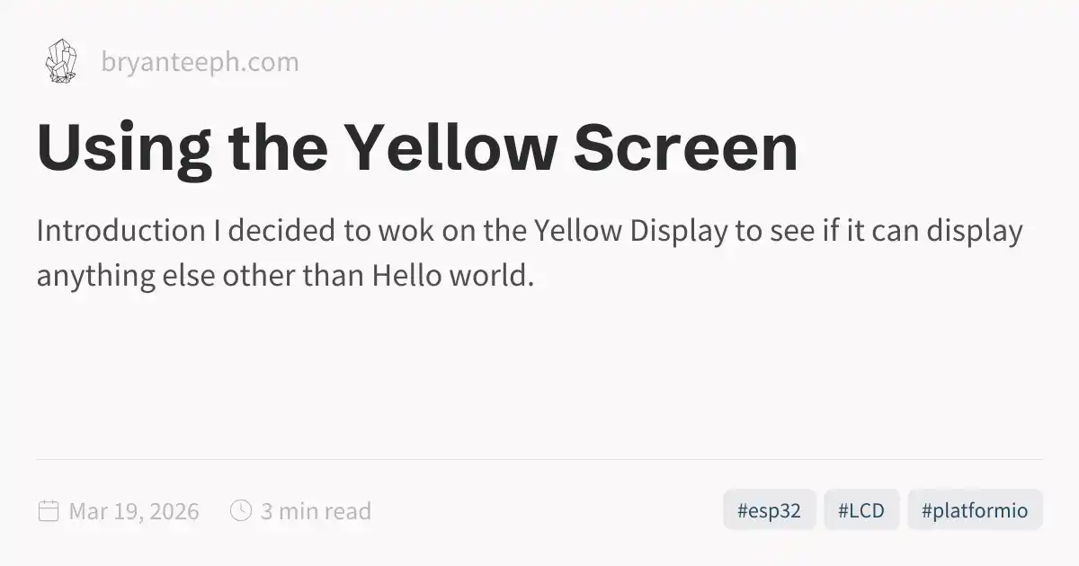 Yellow Screen Flash Using the Yellow Screen
